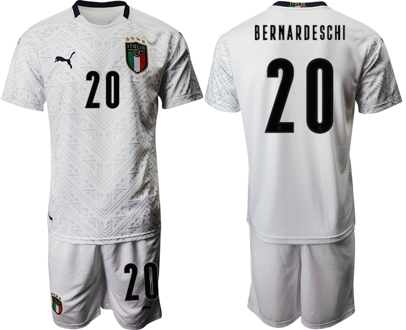 2021 Men Italy away 20 white soccer jerseys